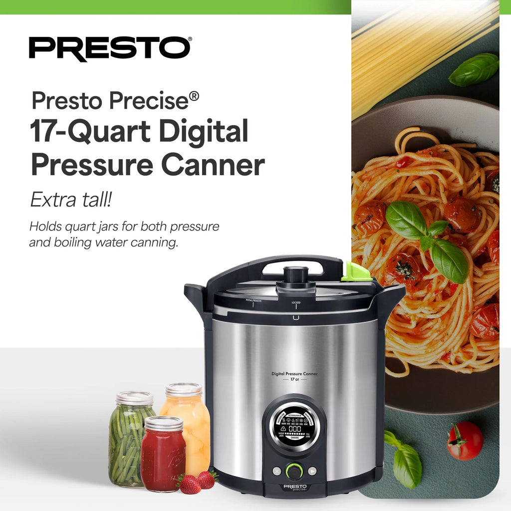 2026 Presto Precise 02152 17 Qt Stainless Steel Electric Pressure Canner, Silver