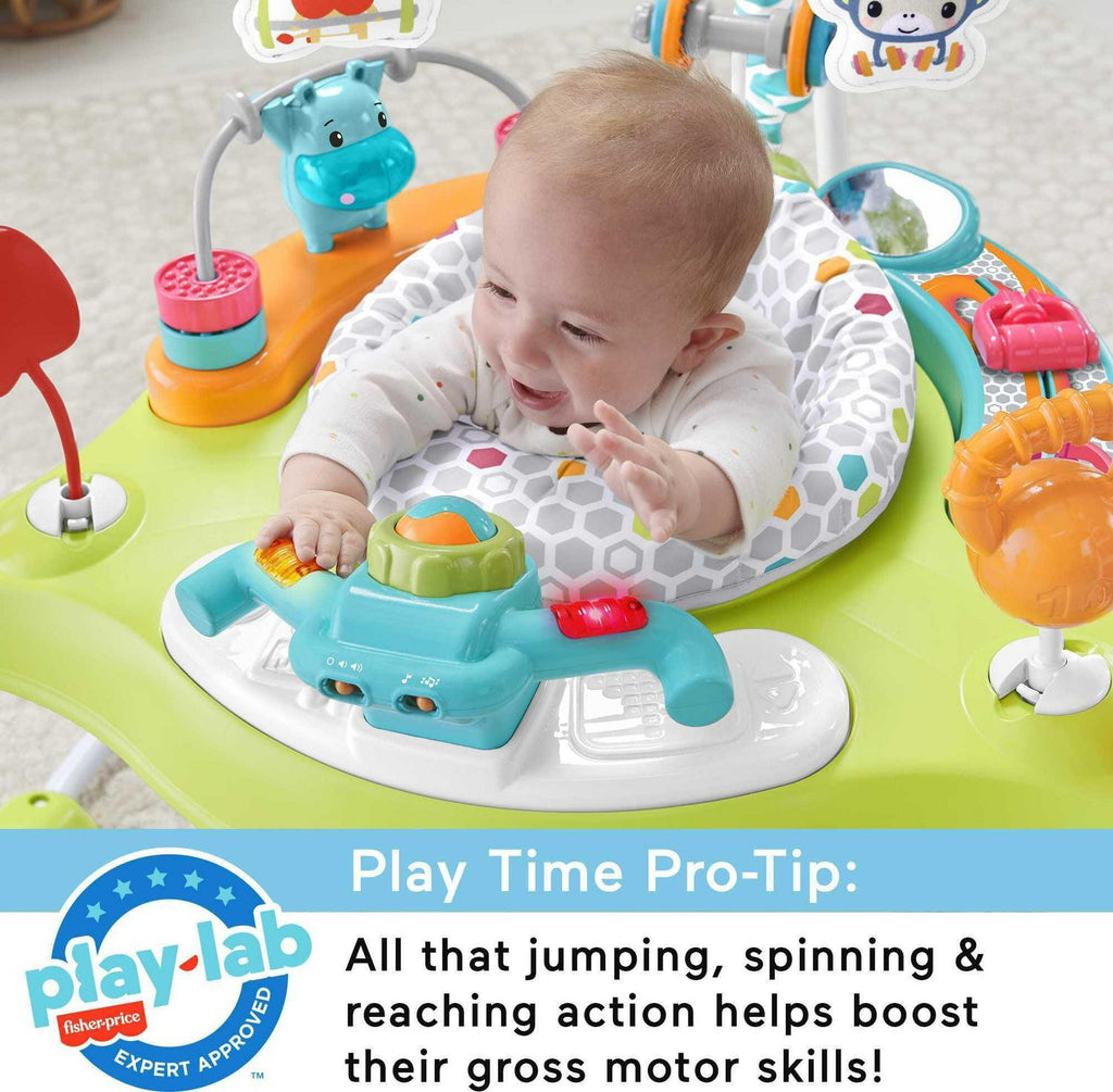 2026 Fisher-Price Baby Bouncer Fitness Fun Folding Jumperoo Infant Activity Center with Lights &amp; Music. Unisex