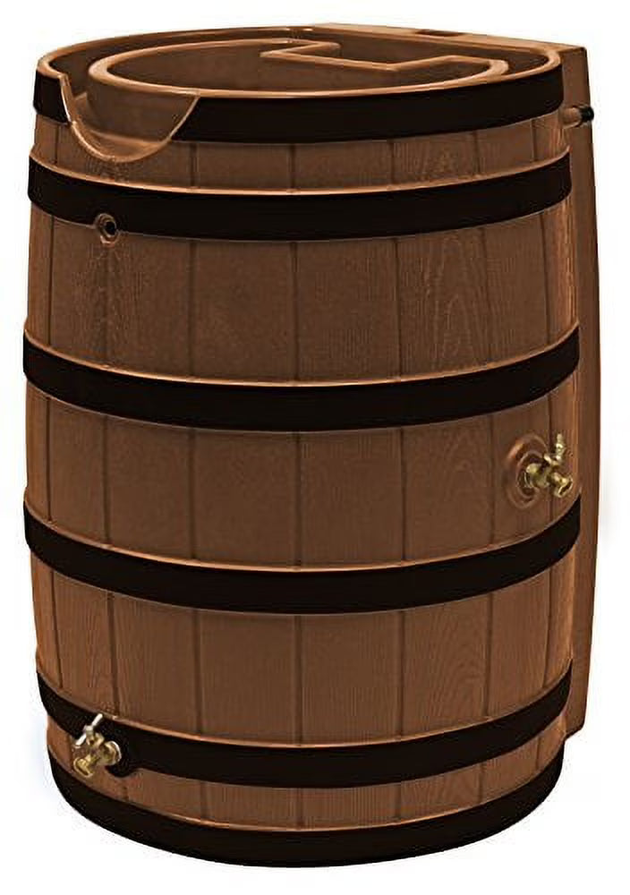 2026 Good Ideas Rain Wizard 65 Gallon Rain Barrel with Darkened Ribs - Terra Cotta