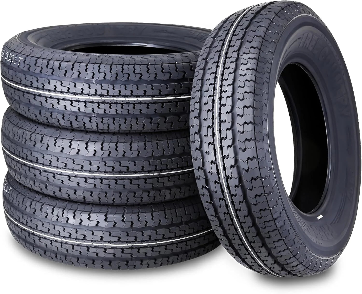 2026 Set of 4 heavy-duty trailer tires ST205/75R15 205 75 15 10-ply, load class E, steel-belted radial tires with abrasion protection
