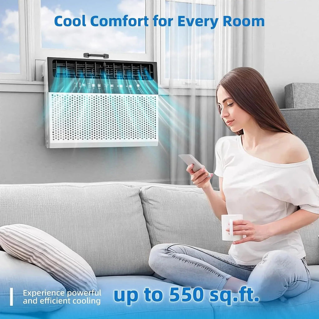 2026 Antarctic Star 12,000 BTU U-shaped window air conditioner, cools rooms up to 550 square feet with 6 modes, 24-hour timer, ultra-quiet window air conditioner