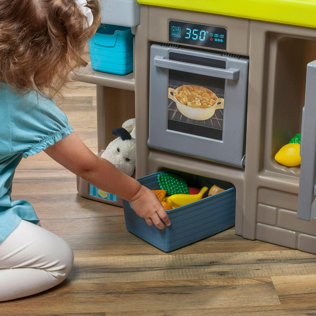 2026 Step2 Contemporary Chef Brown and White Toddler Plastic Play Kitchen