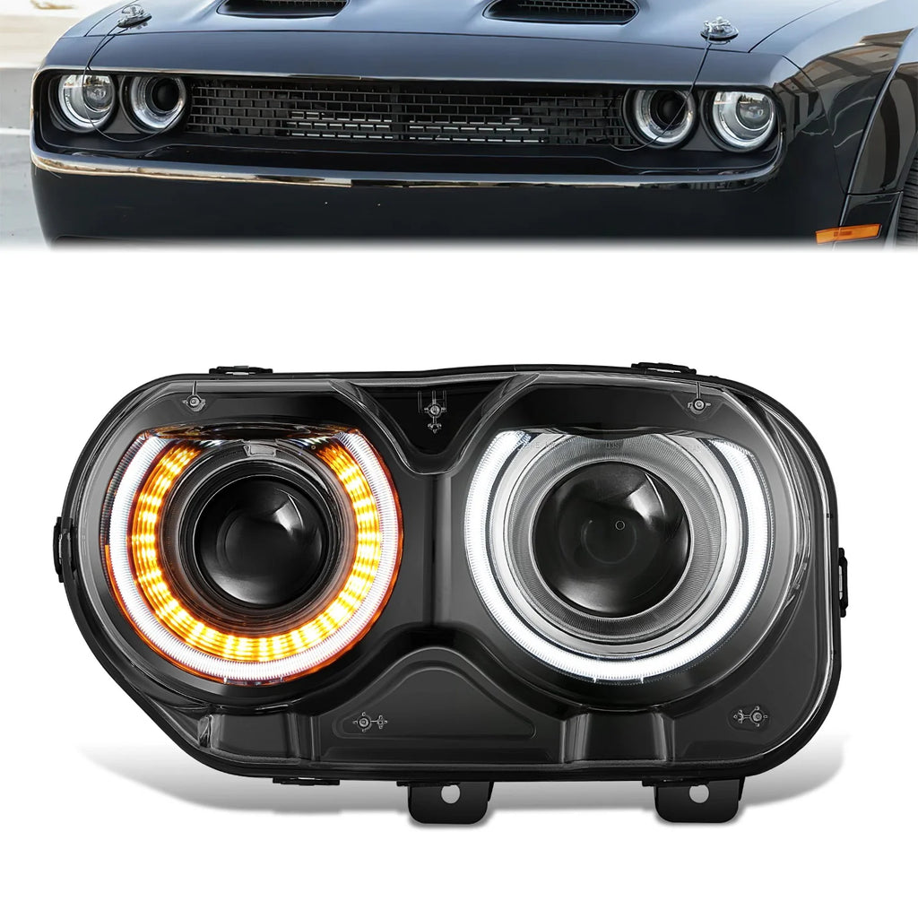 Factory Style Left Side Headlight15-23 Dodge Challenger