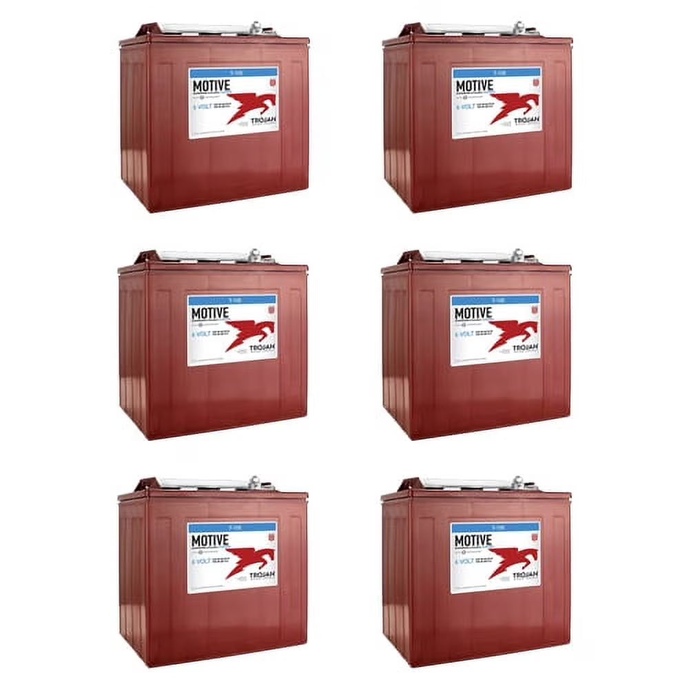 2026 6-Volt Golf Cart Batteries - Trojan Battery 6V/225Ah T-105 (6-Pack, 36V)