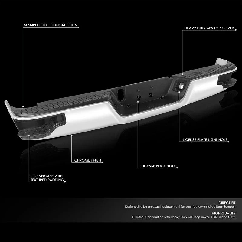 Rear Bumper (w/o Parking Sensor Hole) 11-18 Ram 1500, 19-23 1500 Classic