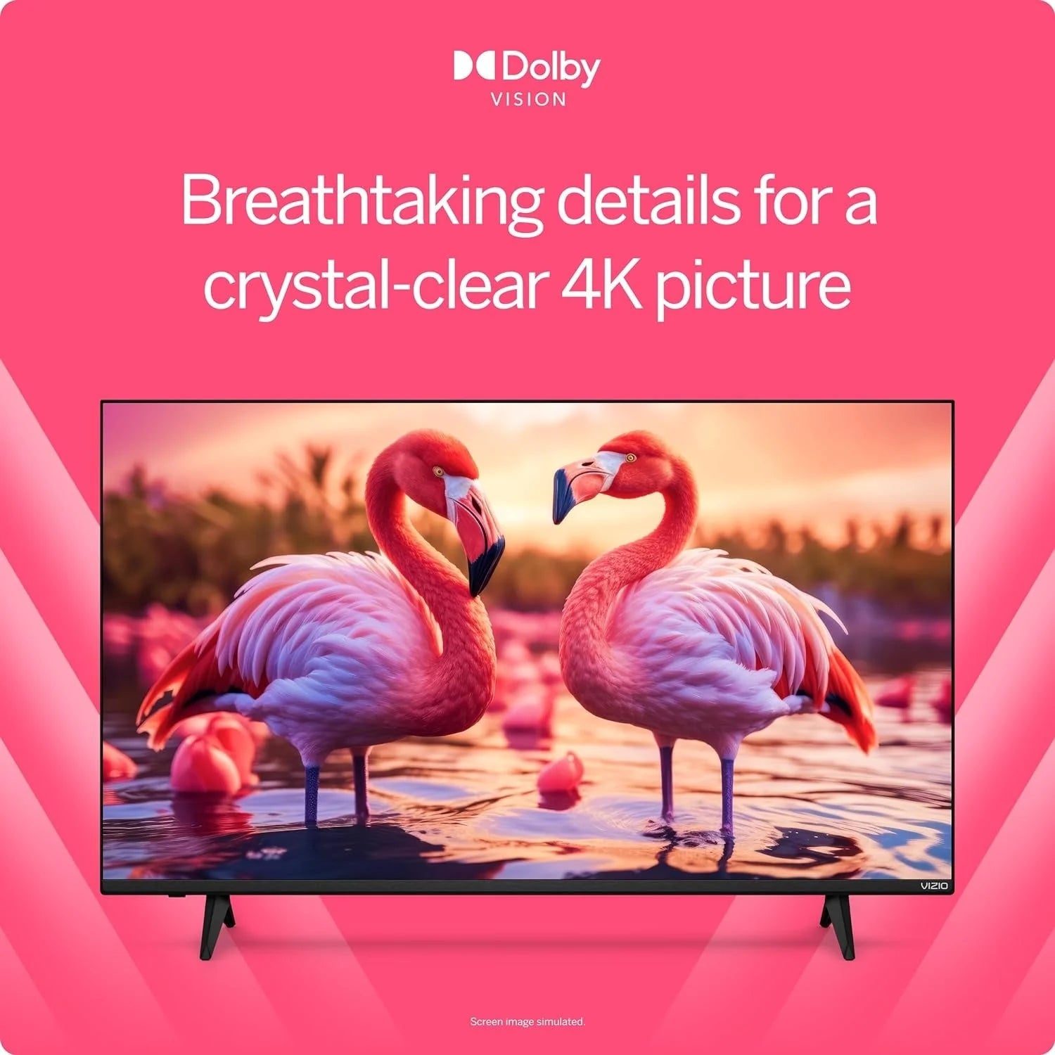 2026 VIZIO 50′′ 4K HDR Smart TV, Dolby Vision HDR/HDR10+, WiFi 6 – (Refurbished)