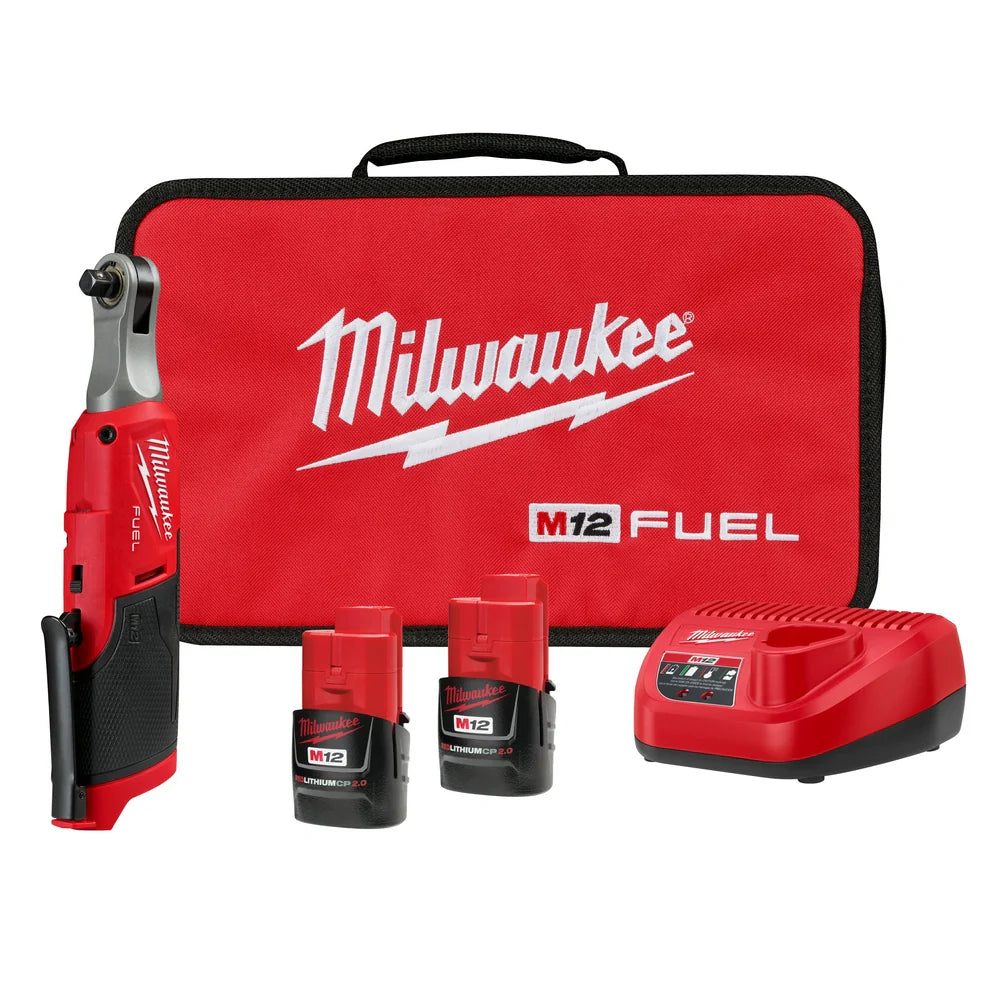 2026 Milwaukee 2567-22 M12 FUEL 12V 3/8" Brushless Li-Ion High Speed Ratchet Kit