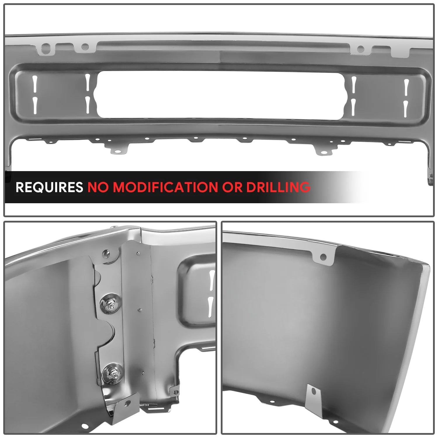 Modular Style Front Bumper w/o Parking Sensor Holes15-19 Chevy Silverado 2500 3500 HD