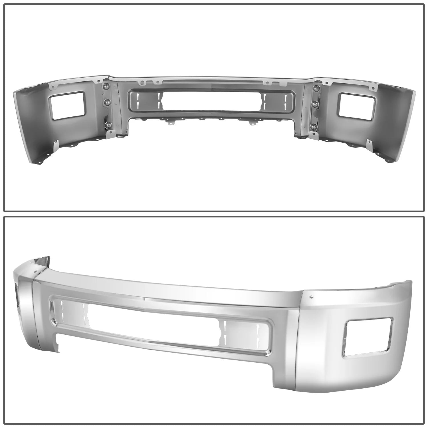 Modular Style Front Bumper w/o Parking Sensor Holes15-19 Chevy Silverado 2500 3500