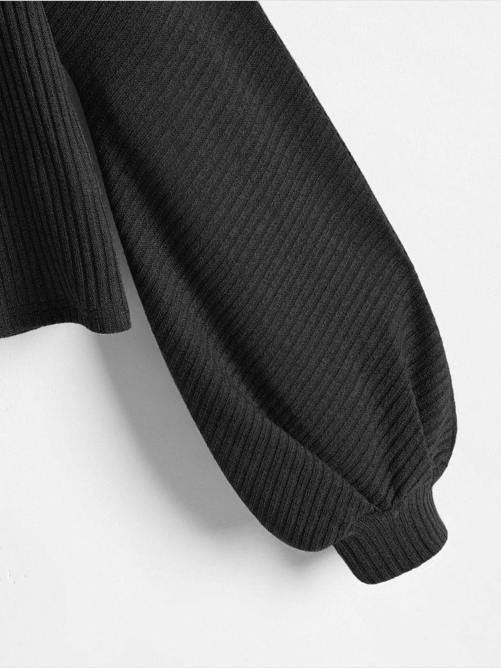 2026 Ribbed knit crew neck sweater