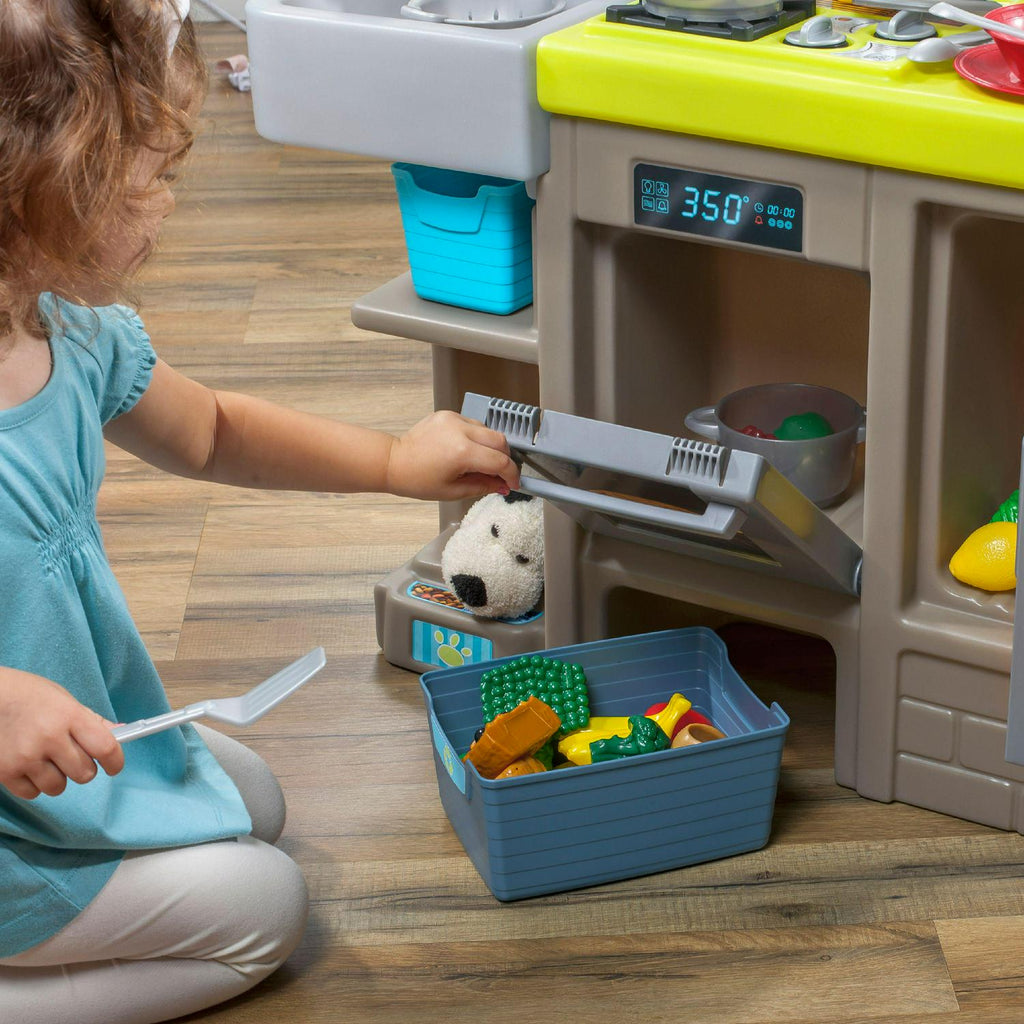 2026 Step2 Contemporary Chef Brown and White Toddler Plastic Play Kitchen