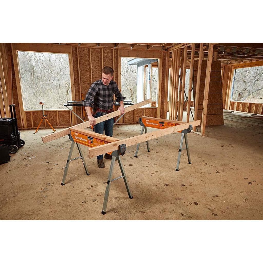 2026 30 in. H Steel Speedhorse Sawhorse with Auto Release Legs (2-Pack)