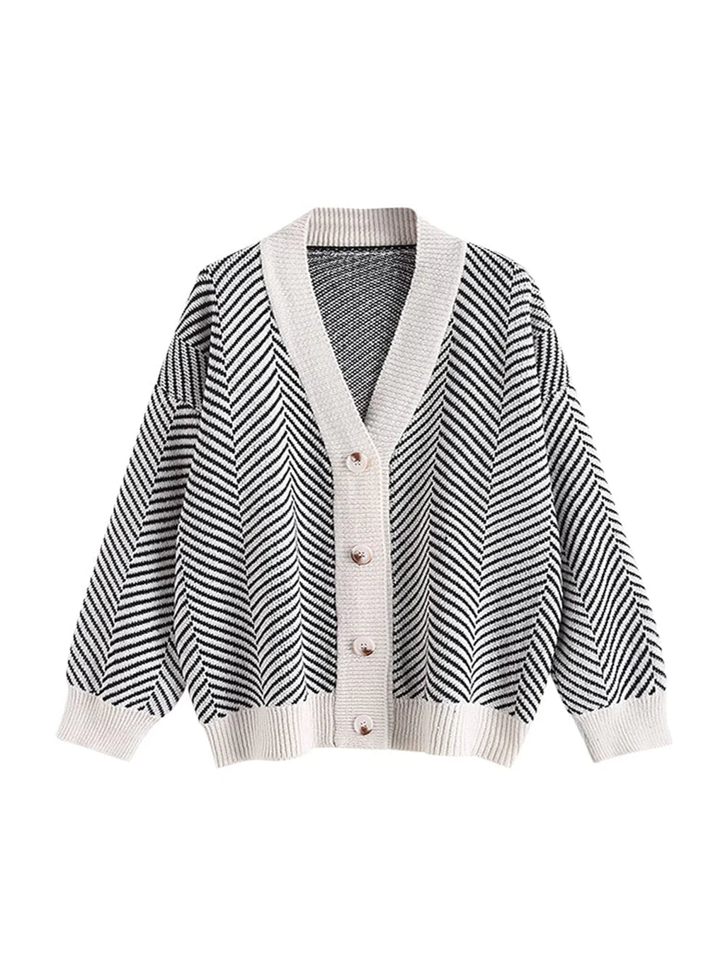 2026 Ribbed Button Cardigan