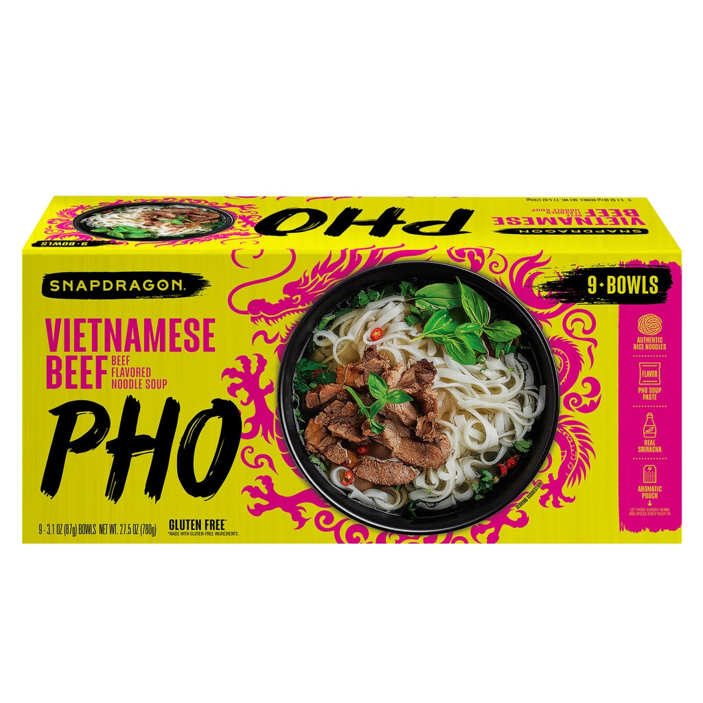 2026 Snapdragon Foods Vietnamese Pho Bowls, 3.1 oz, 9-count