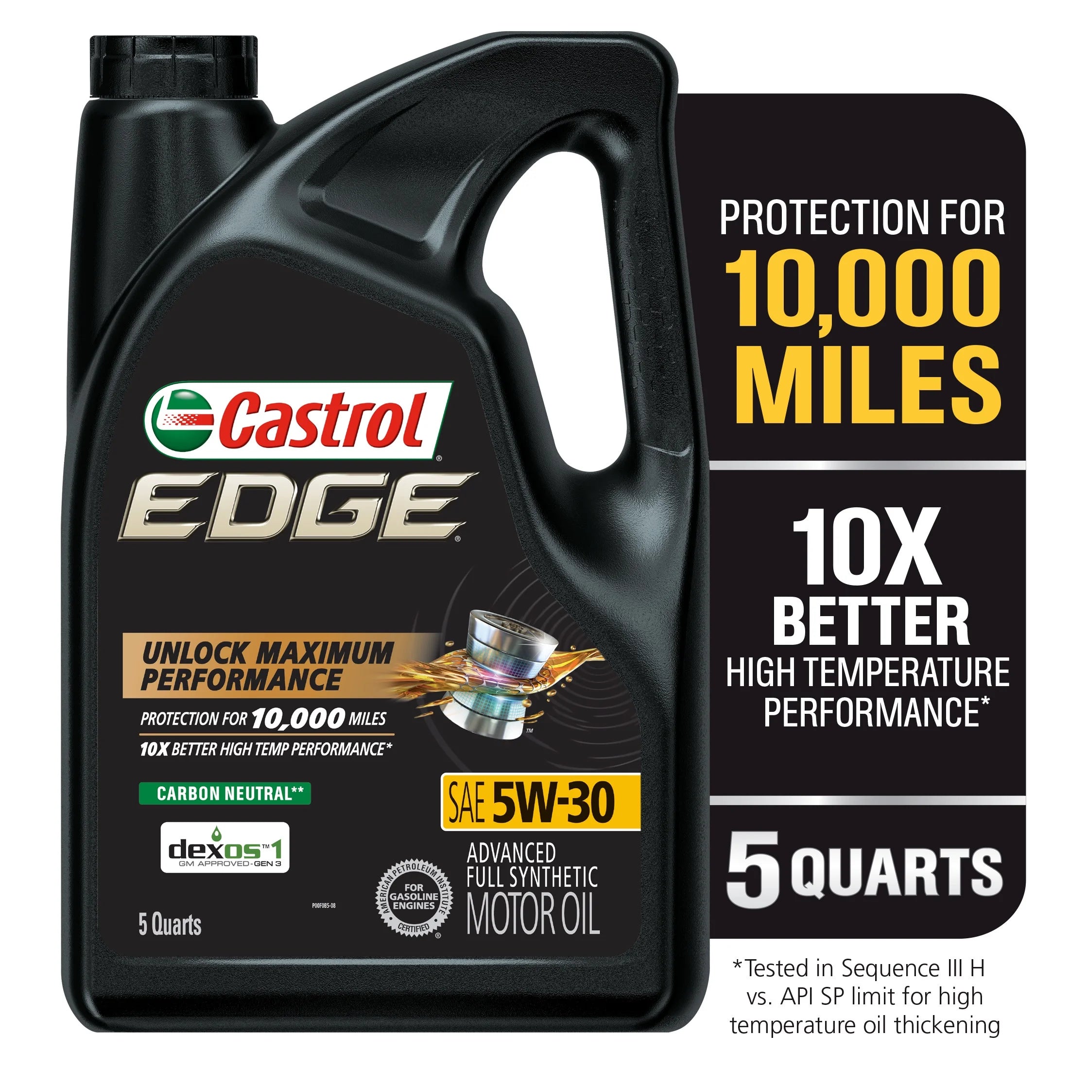 2026 Castrol EDGE 5W-30 Advanced Full Synthetic Motor Oil, 5 Quarts, Case of 3