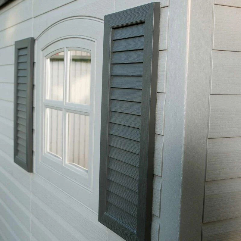 2026 2025 Side entrance, 4.57 m W x 2.44 m D, plastic tool shed