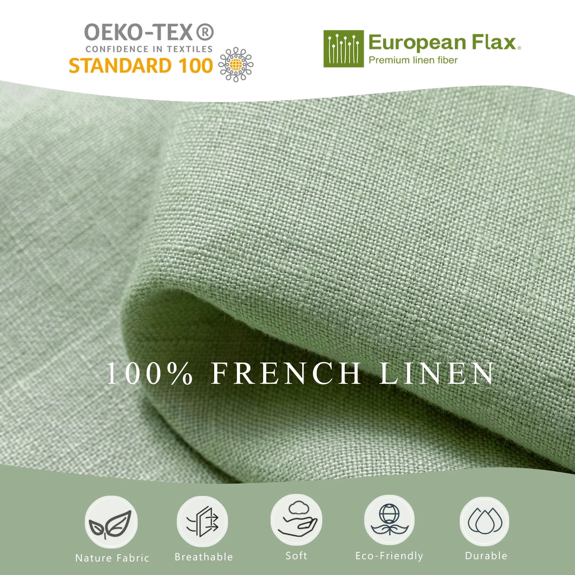 2026 100% Pure Linen Duvet Cover with Button Closure and Corner Ties Soft & Breathable - Natural Full/Queen