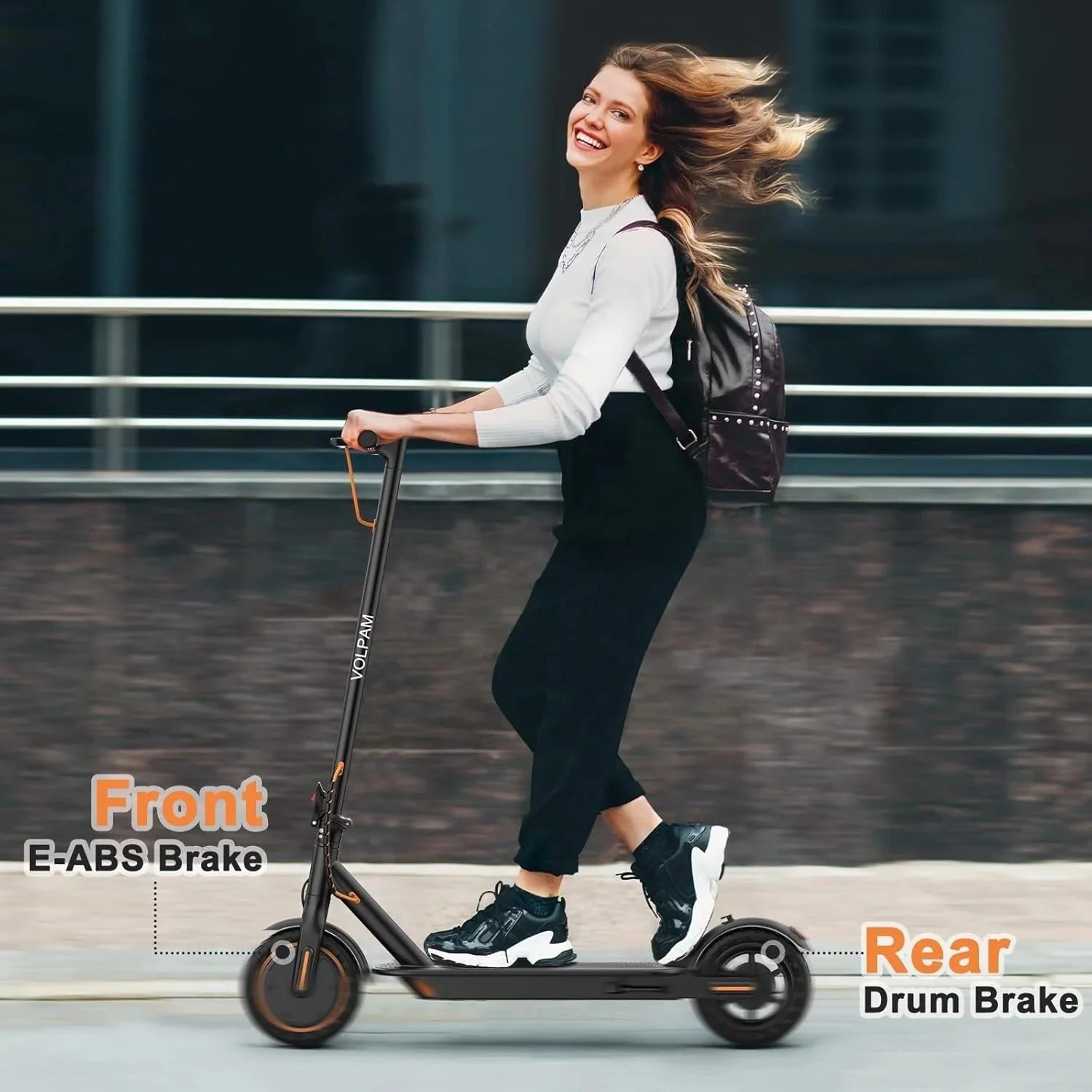 2026 Electric scooter, 350W/500W powerful motor, 8.5"/10" solid rubber tires, 19/22 mph, 28/21/12 mile range, dual brakes