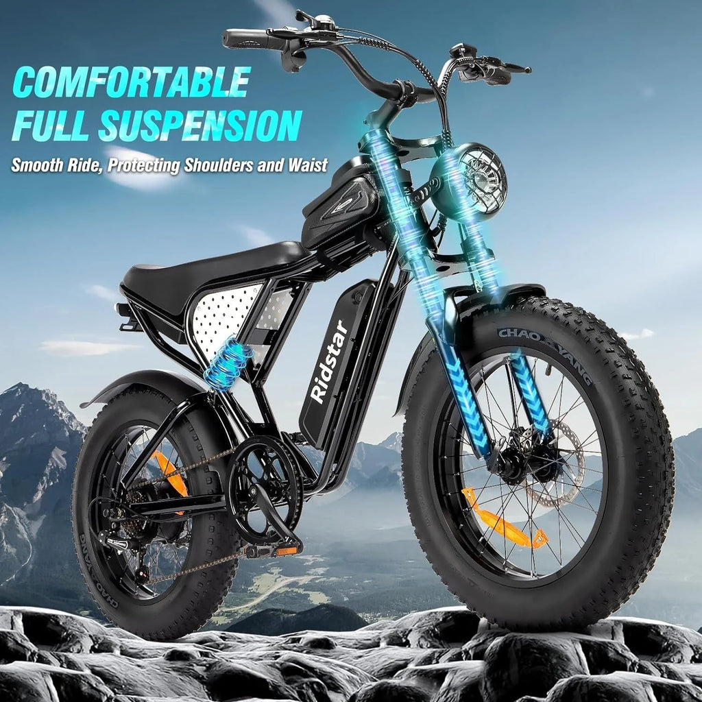 2026 Electric bike Q20, 2000W, 52V, 30-180 miles, all-terrain fat bike for adults