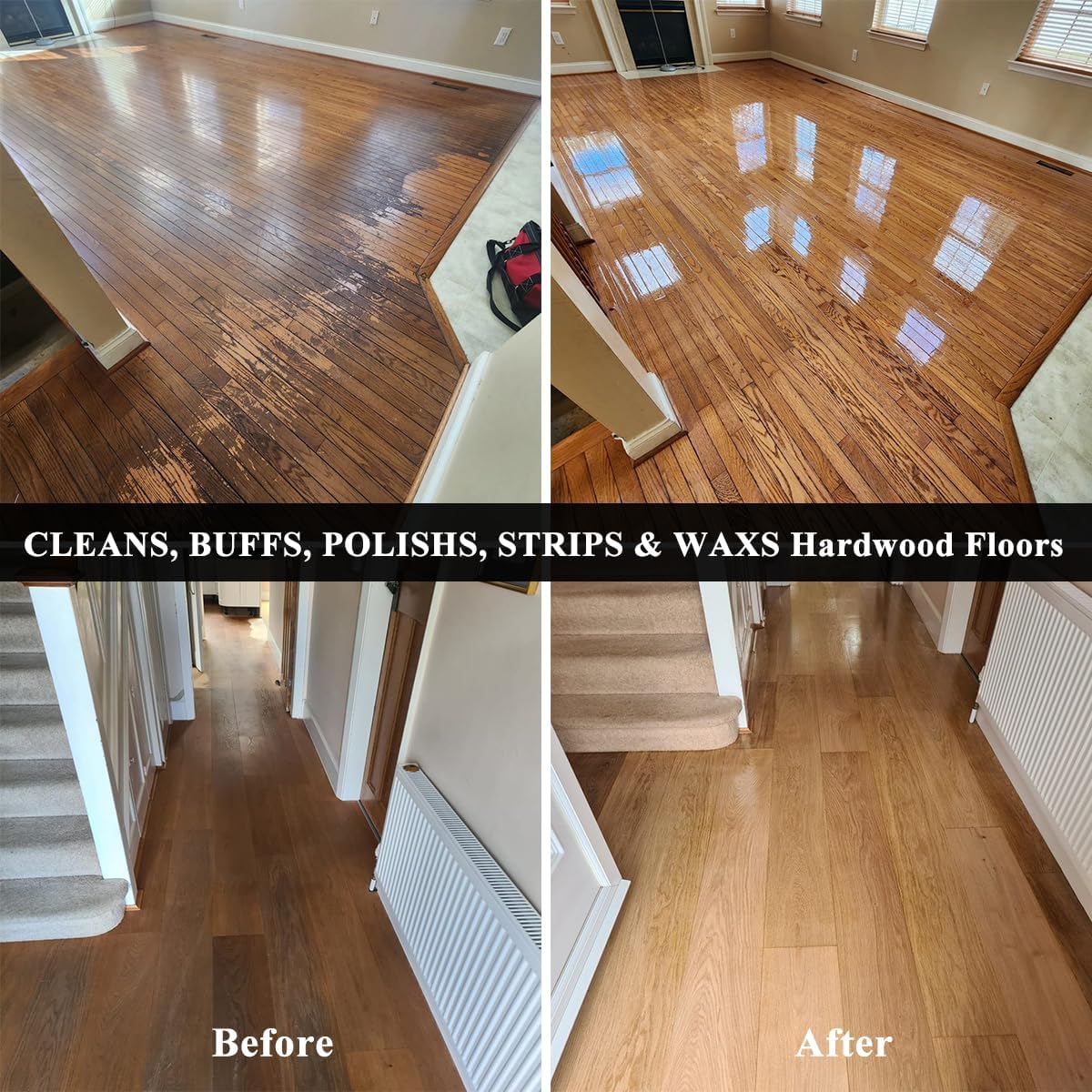 2026 Commercial Floor Scrubber Machine with Brushes and Pads, Heavy Duty Floor Buffer Polisher and Cleaner- Deep Cleaning Tile and Grout, Hardwood Floors and Carpets without Getting on Hands and Knees