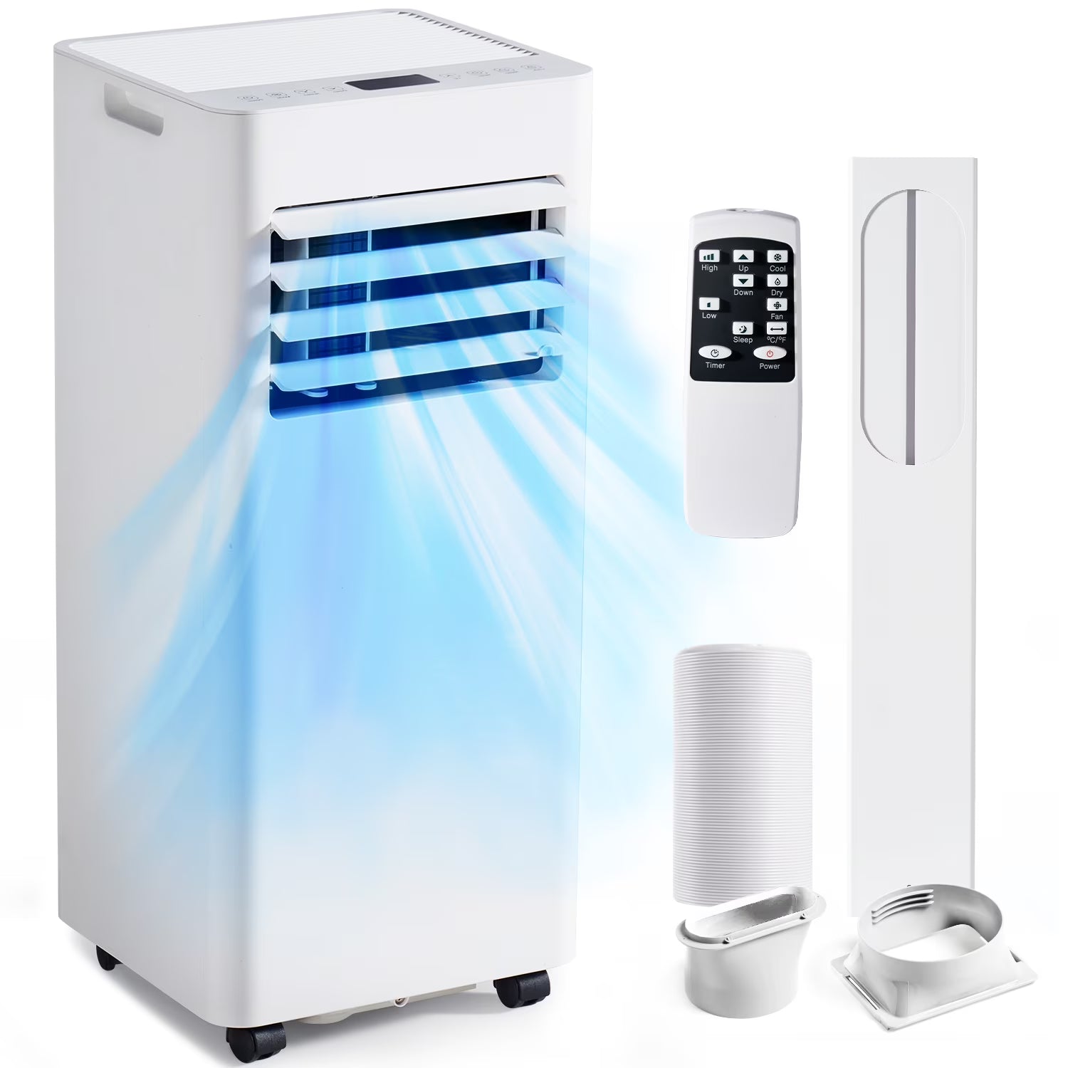 2026 Bapipro 10,000 BTU Smart Portable AC - WiFi/Remote, 4-in-1 for 300 Sq.Ft, 24H Timer, Window Kit, ??55dB, ETL Certified