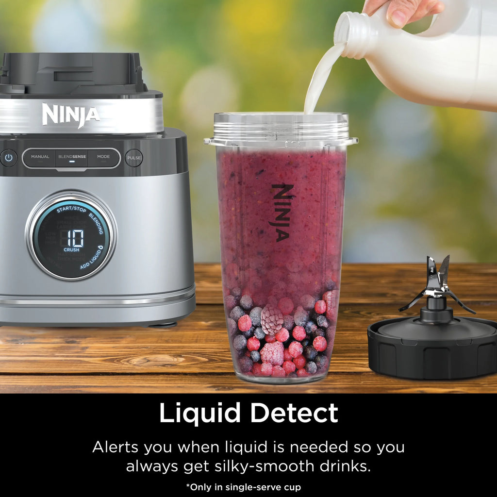 2026 Ninja Detect Kitchen System Power Blender + Processor with Blend Sense Technology, Silver, TB400