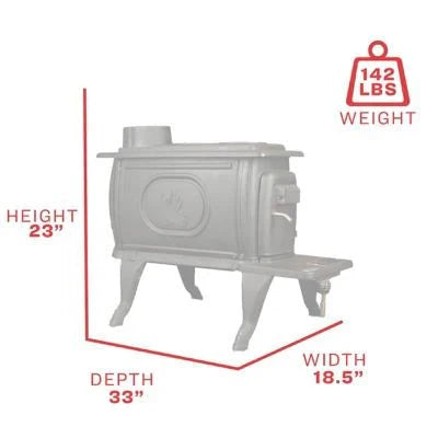 2026 2025 900 square feet EPA-exempt cast iron stove
