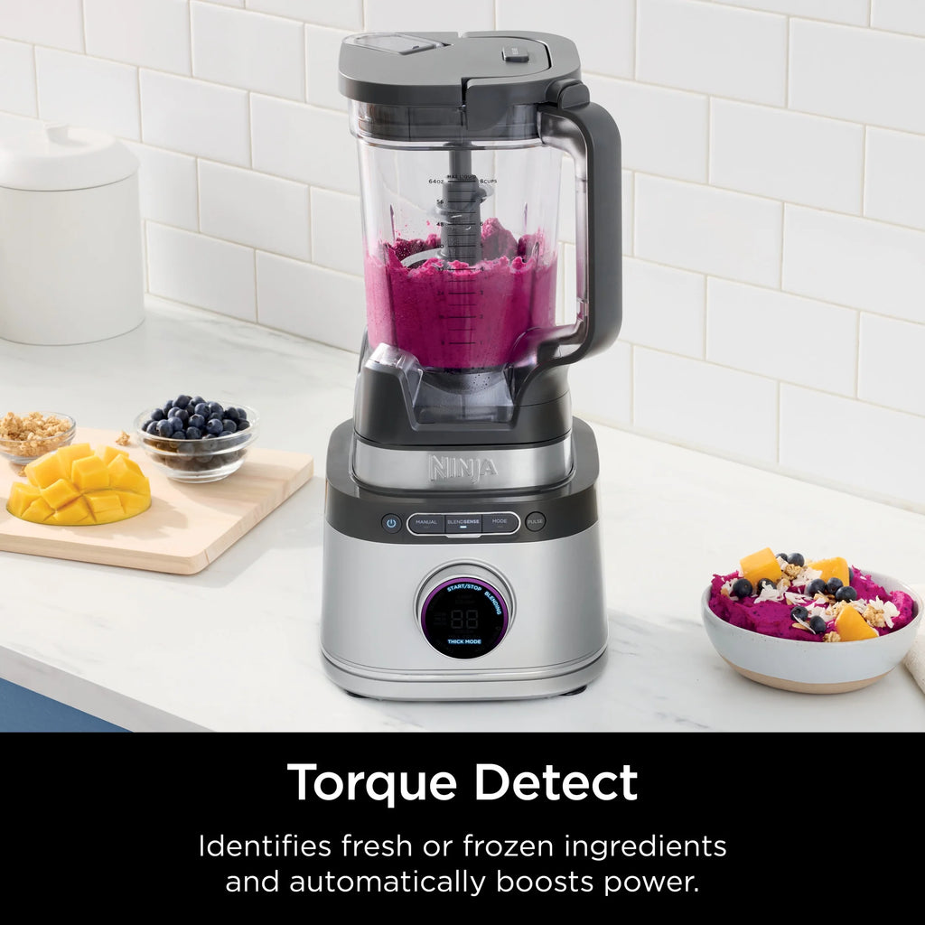 2026 Ninja Detect Kitchen System Power Blender + Processor with Blend Sense Technology, Silver, TB400
