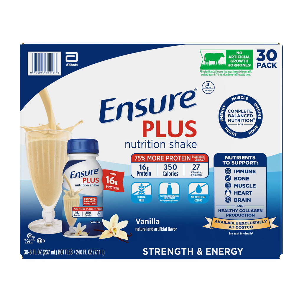 2026 Ensure Plus Nutrition Shake, Vanilla, 8 fl. oz, 30-pack