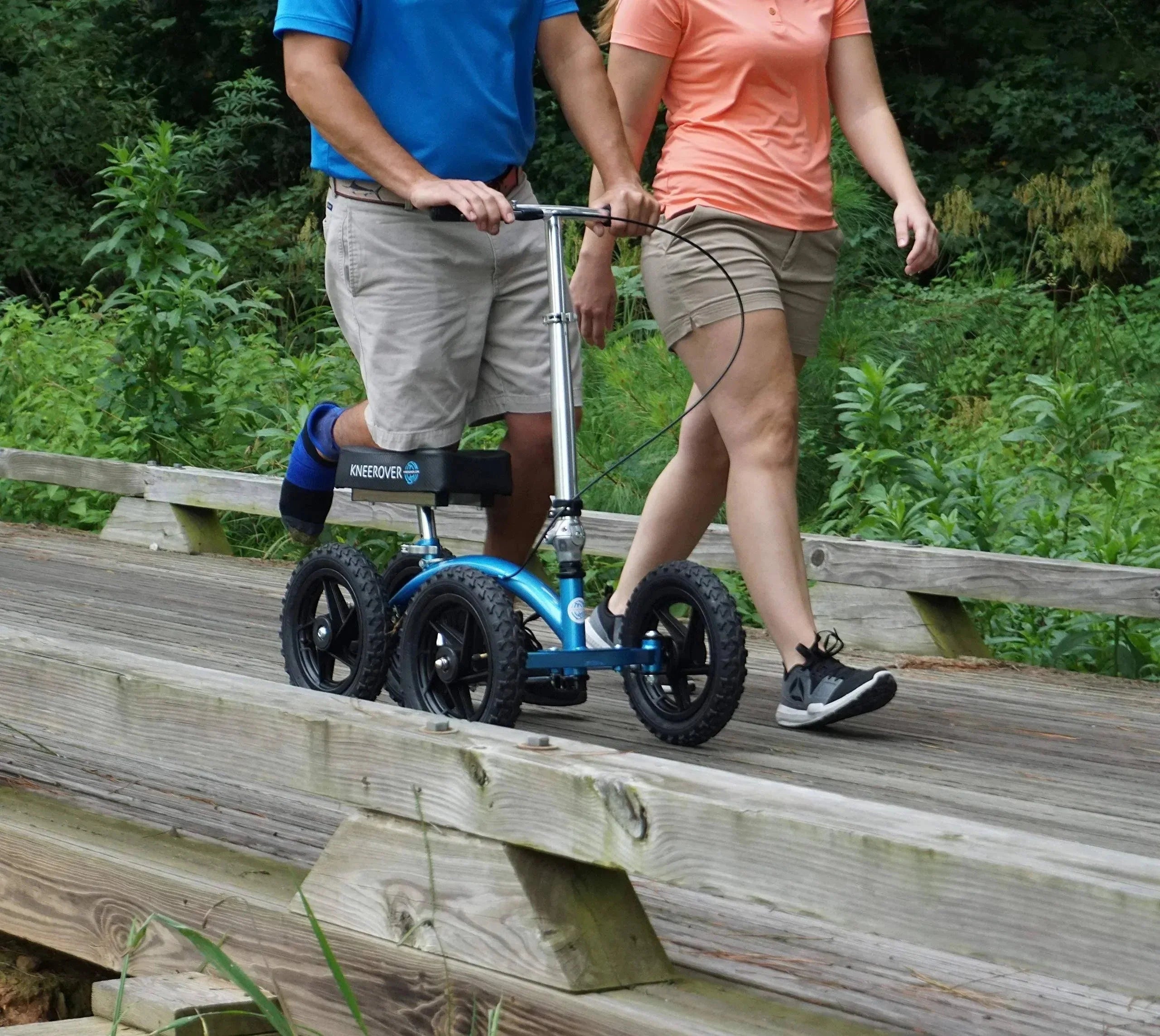 2026 New KneeRover Quad All Terrain Knee Walker in Metallic Blue