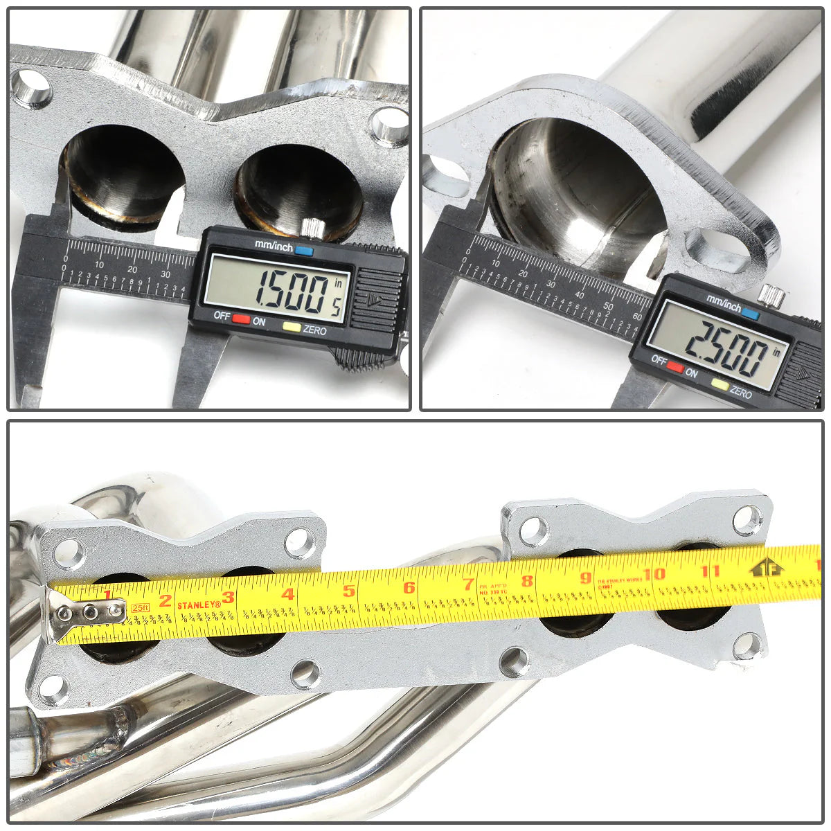 90-94 Nissan D21 2.4L Tri-Y Exhaust Header - Stainless Steel