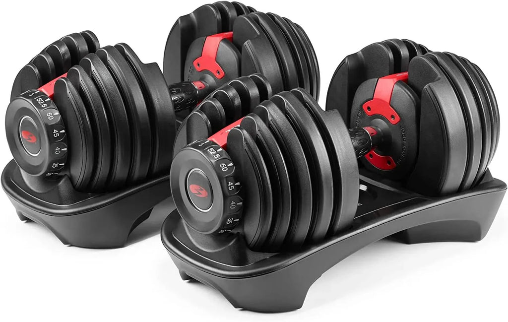 2026 Bowflex SelectTech 552 Adjustable Dumbbells (pair), 2.3–23.8 kg, space-saving home fitness equipment