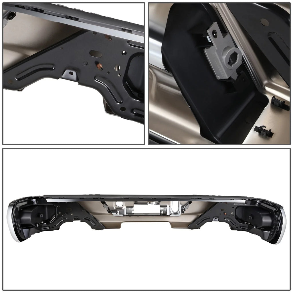 Rear Steel Bumper w/ Exhaust Cutouts  19-23 Chevy/GMC Silverado Sierra 1500