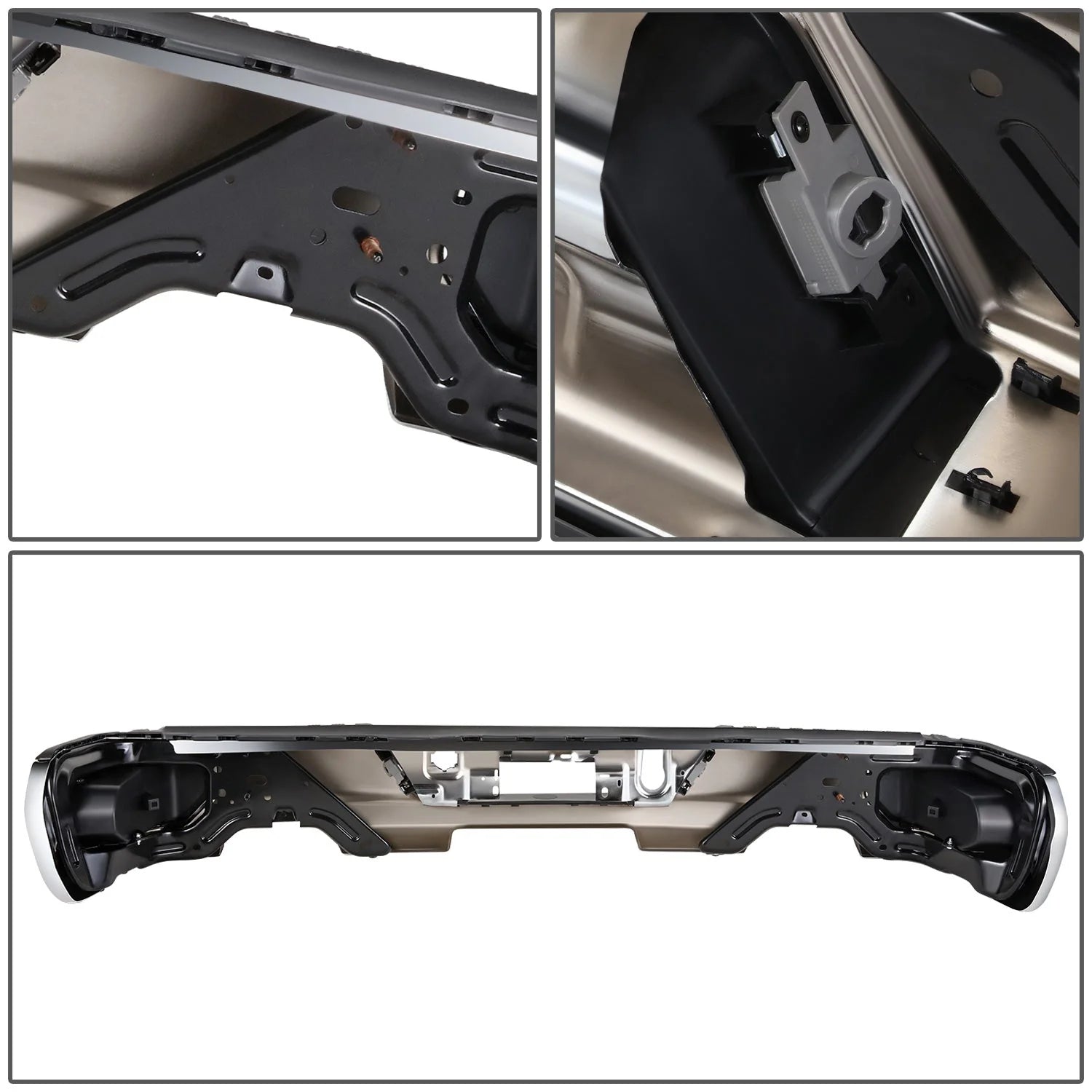 Rear Steel Bumper w/ Exhaust Cutouts  19-23 Chevy/GMC Silverado Sierra 1500