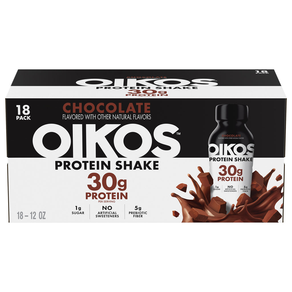 2026 Oikos 30g Chocolate Protein Shake, 12 fl oz, 18-pack