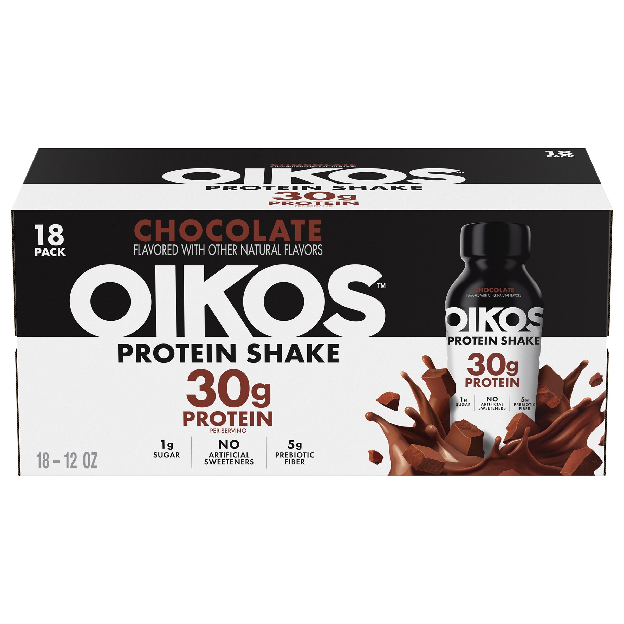 2026 Oikos 30g Chocolate Protein Shake, 12 fl oz, 18-pack