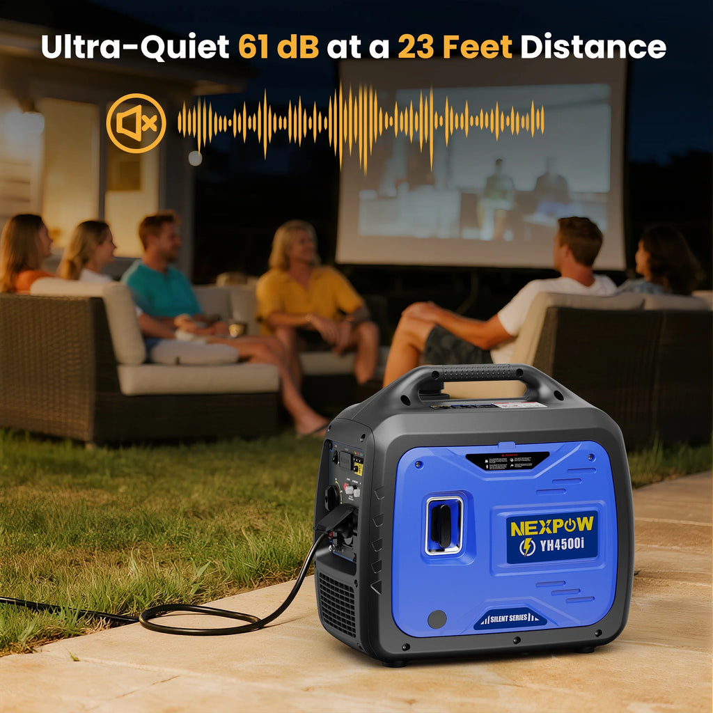 2026 NEXPOW 2250W Portable Inverter Generator, Gasoline Power Quiet Lightweight for Backup Home & Camping, Eco-Mode Feature, Parallel Capability, EPA Compliant