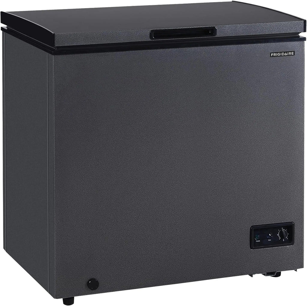2026 Frigidaire chest freezer (7 cubic feet), granita finish, adjustable thermostat, easy defrost function, removable basket