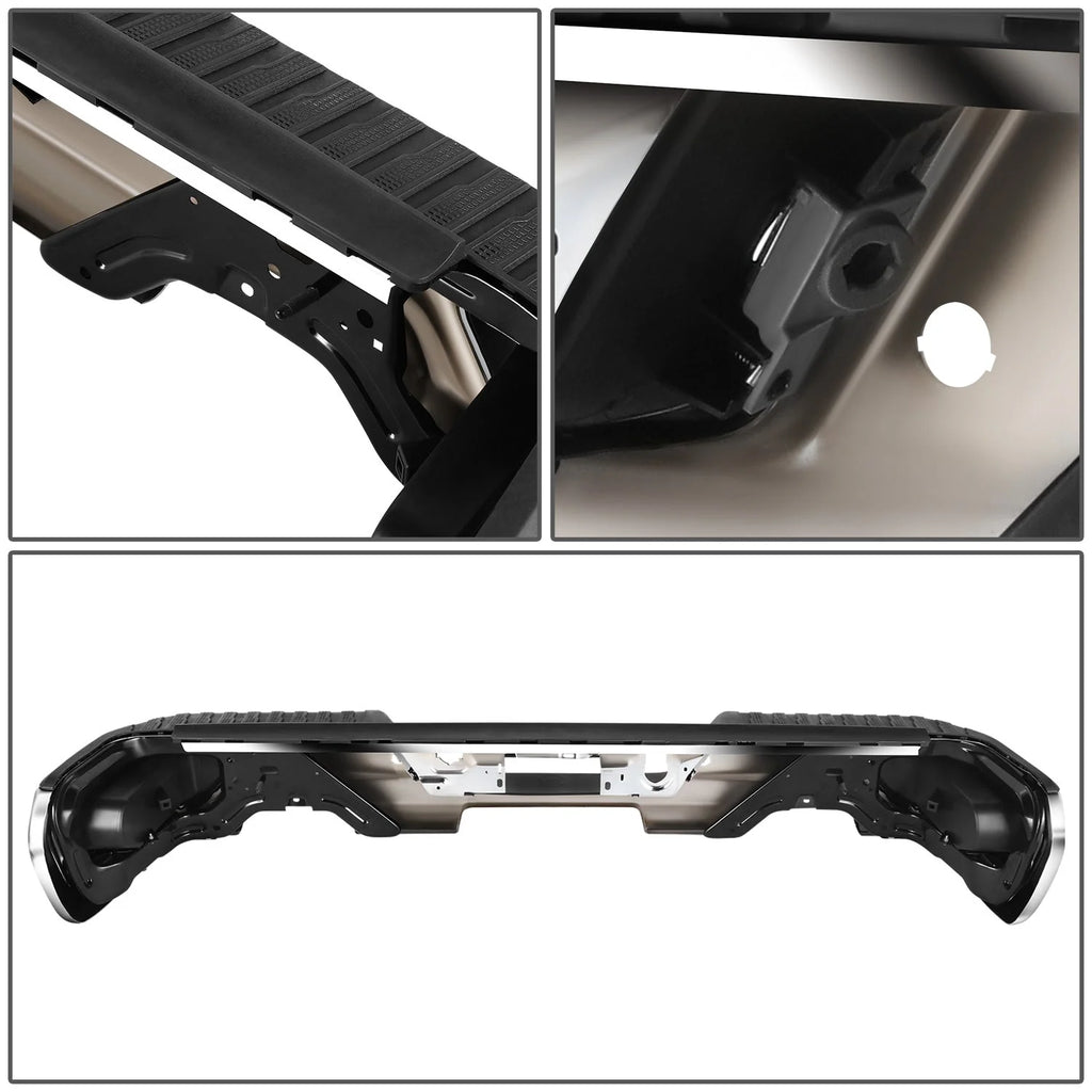 Rear Bumper w/ Exhaust Cutouts & Parking Sensor Holes  19-23 Chevy/GMC Silverado Sierra 1500