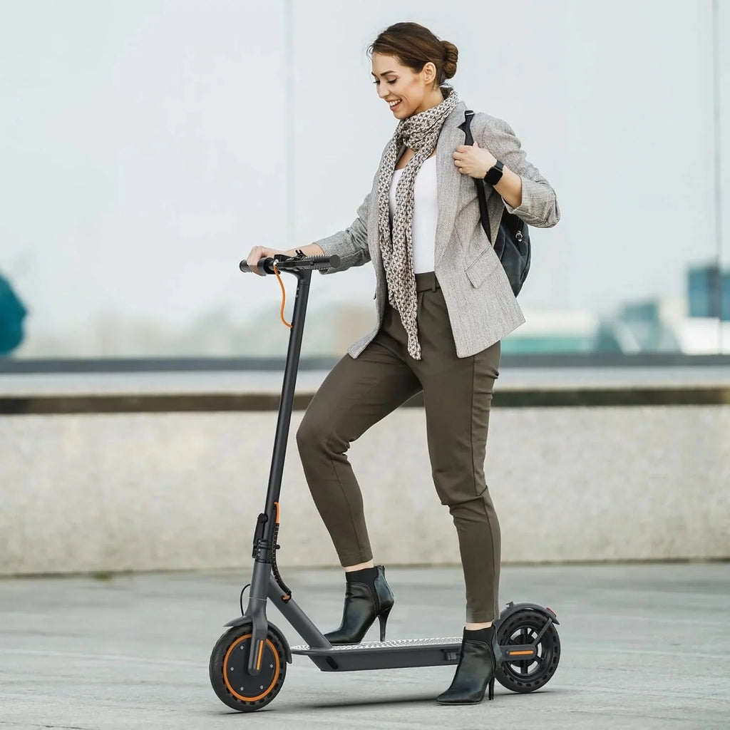 2026 Electric scooter, 350W/500W powerful motor, 8.5"/10" solid rubber tires, 19/22 mph, 28/21/12 mile range, dual brakes