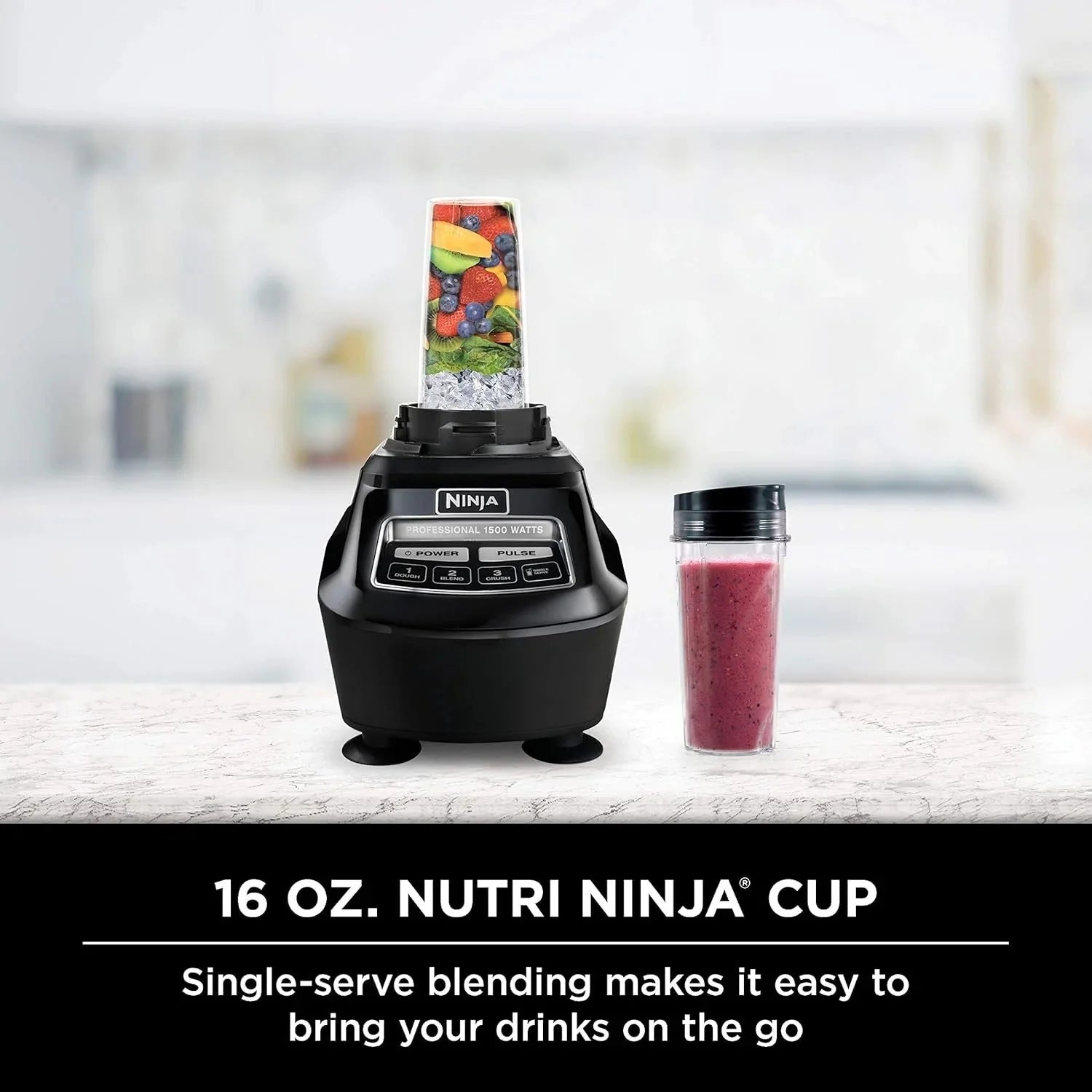 2026 Ninja Mega Kitchen System, 1500 Watt Stand Mixer (2.1 Liters) and Food Processor (8 Cups) with (2) 473 ml Takeaway Cups