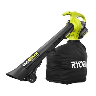 2026 RYOBI 40V Vac Attack Cordless Leaf VacuumMulcher with (2) 5.0 Ah Batteries and (1) Charger RY40451-2B