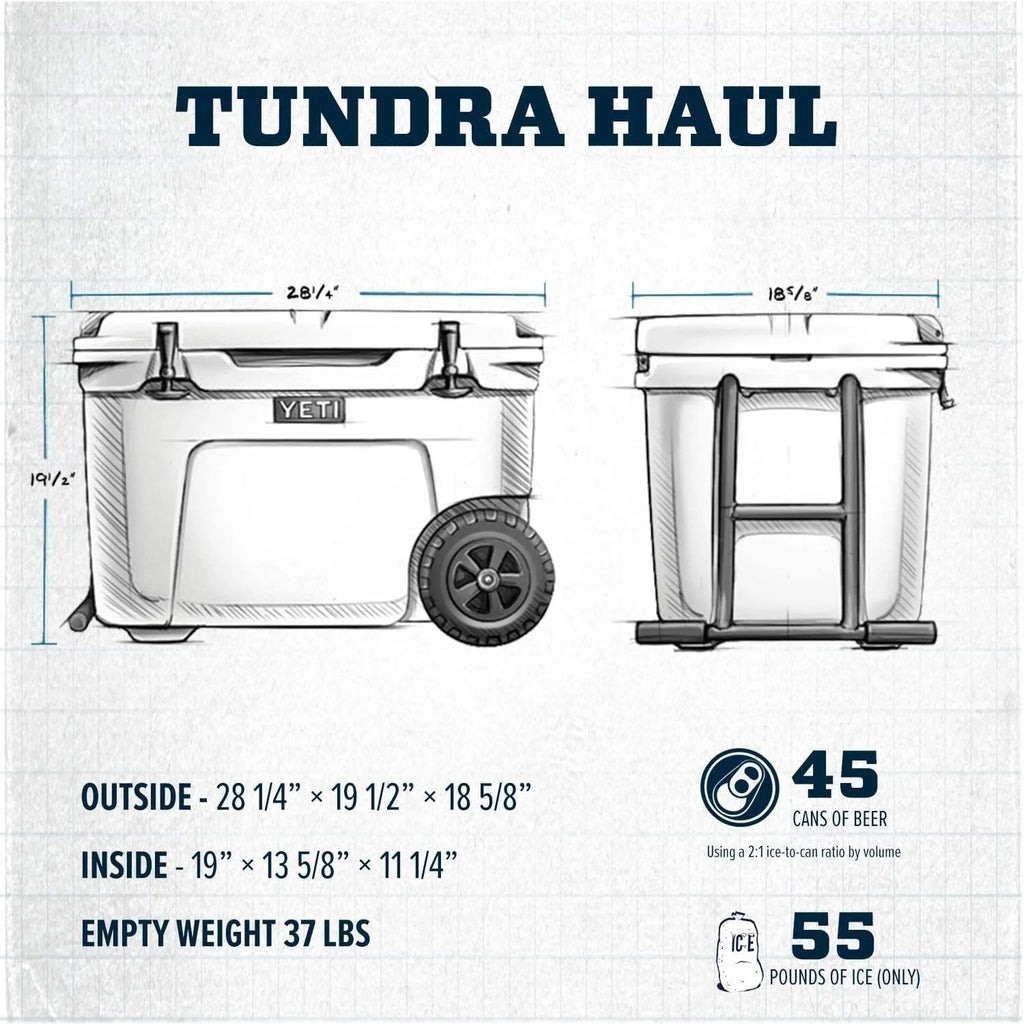 2026 YETI Tundra Haul Cooler Box with Wheels, Navy Blue