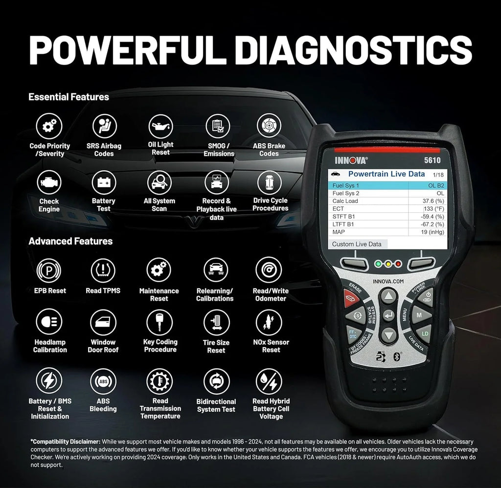2026 Innova 5610 OBD2 Bidirectional Scan Tool with Updates & Support