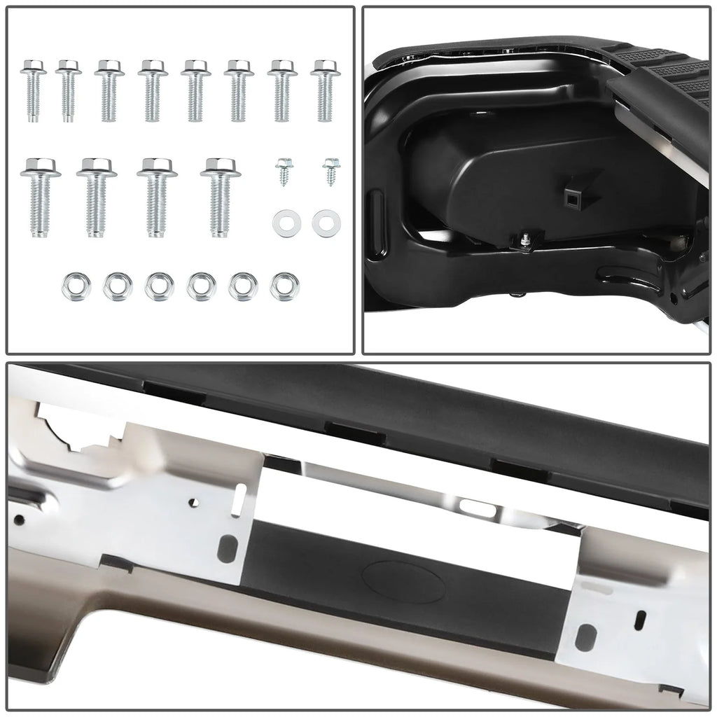 Rear Bumper w/o Exhaust Cutouts & Parking Sensor Holes  19-23 Chevy/GMC Silverado Sierra 1500