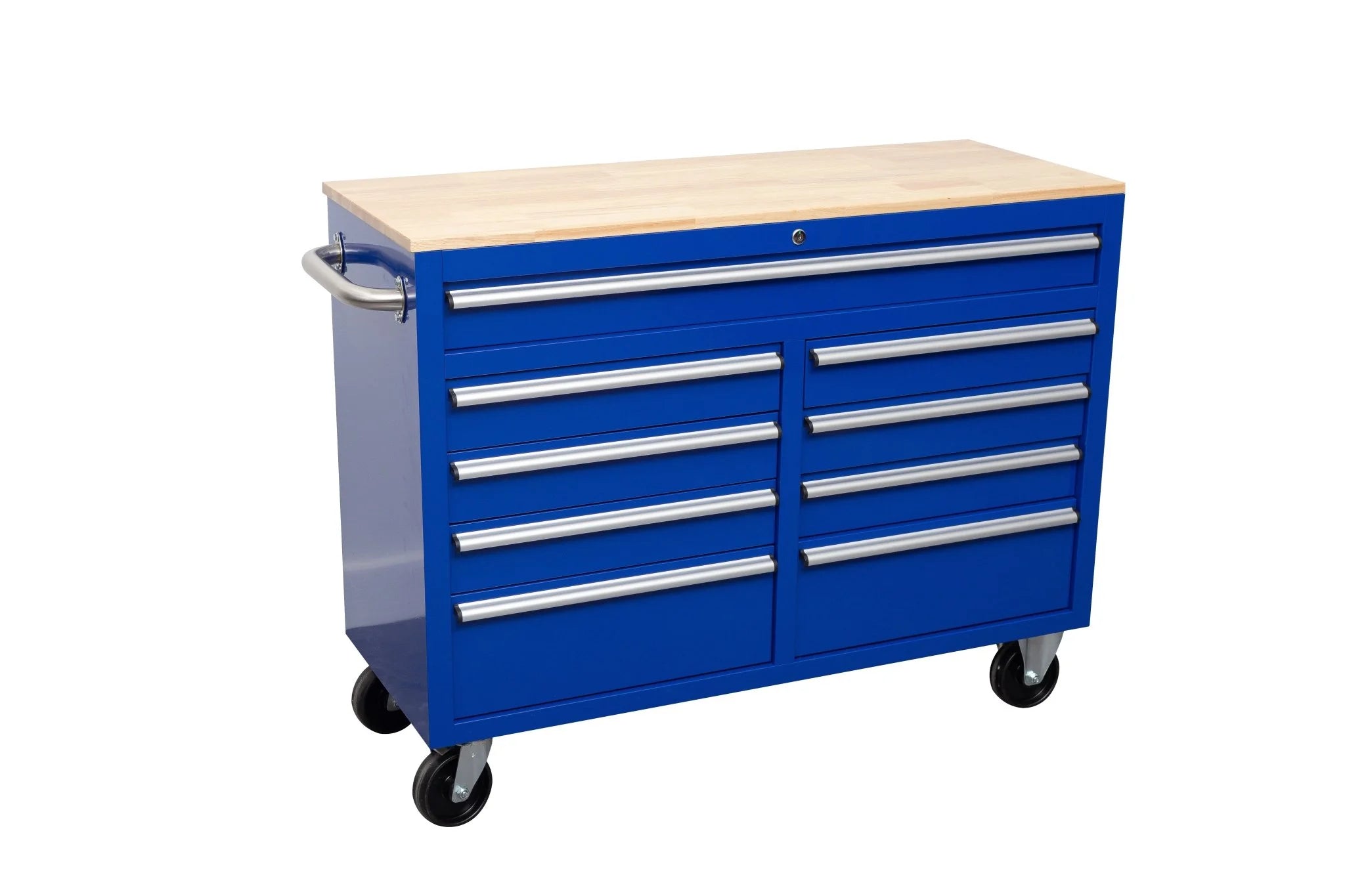 46" Rolling Tool Workbench – Heavy-Duty Mobile Storage Cabinet with 9 Drawers