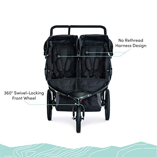 2026 BOB Gear Revolution Flex 3.0 Duallie Double Jogging Stroller, Graphite Black