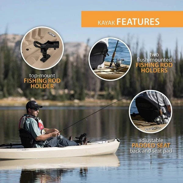 2026 Lifetime 90806 Tamarack Angler 100 Fishing Kayak C 2-Pack (Paddles included)