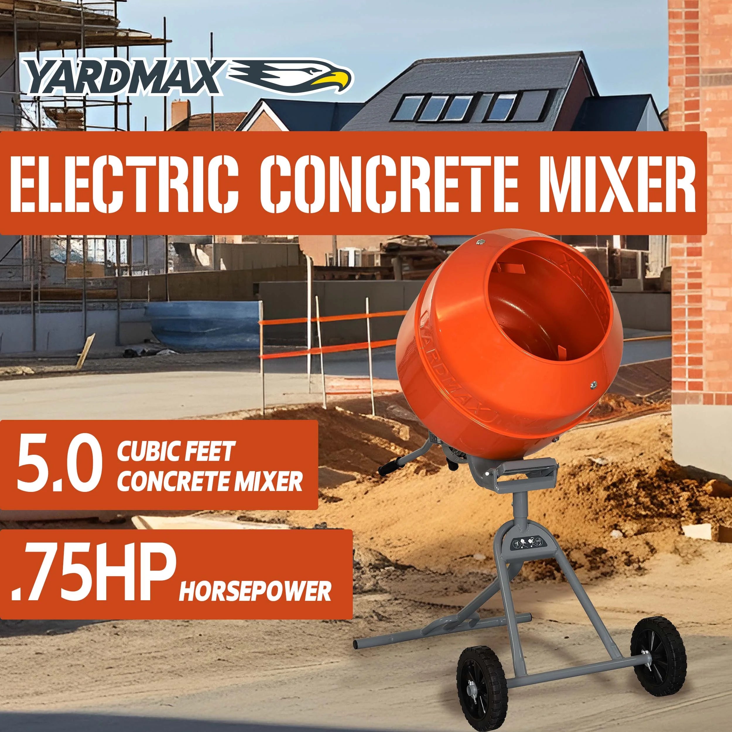 2026 YARDMAX YM0146 5.0 cu ft CONCRETE MIXER