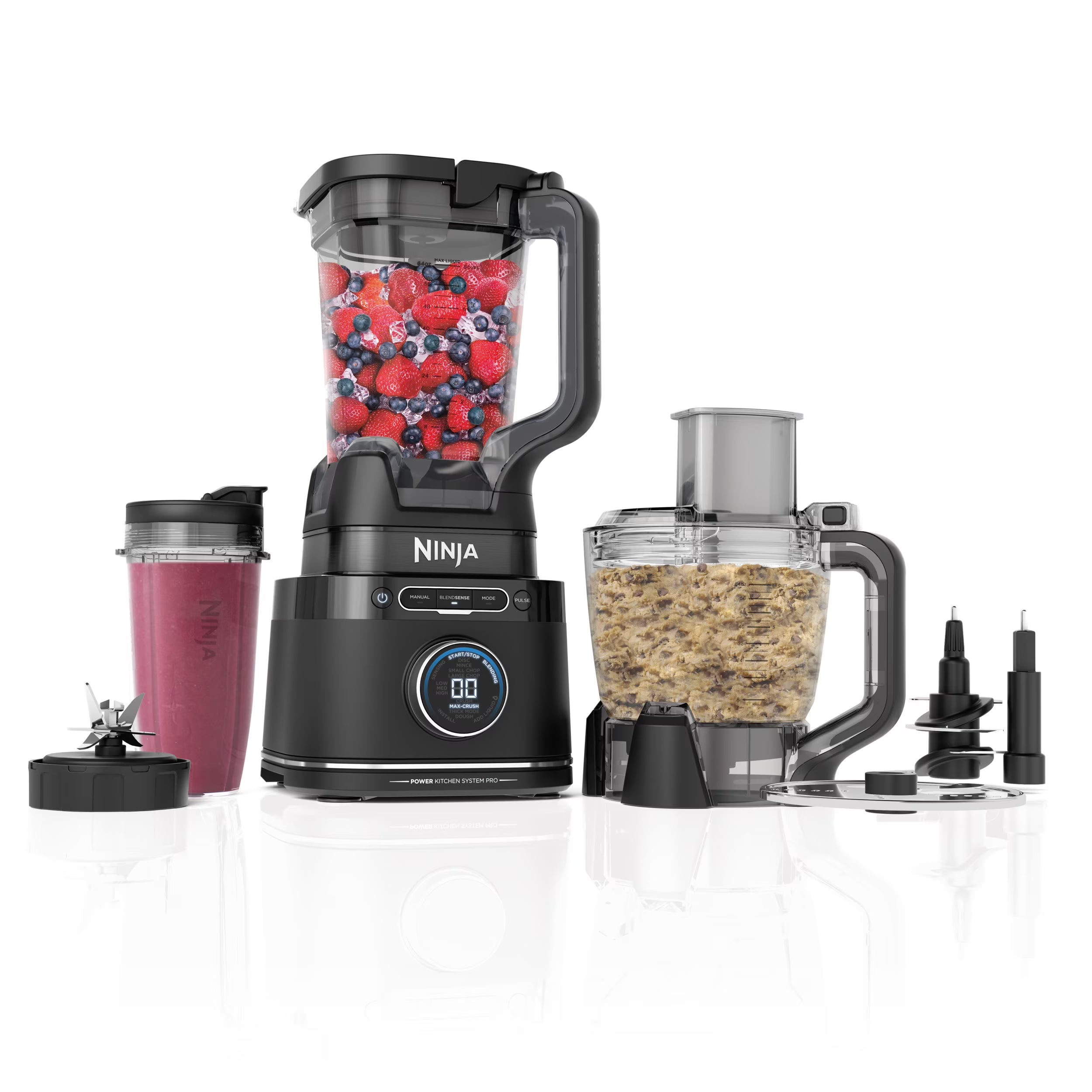 2026 Ninja Detect Kitchen System Power Blender + Processor with Blend Sense Technology, Silver, TB400